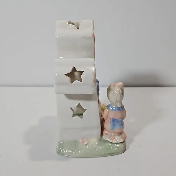 Designspirations Ceramic Cutout Cross w/ Praying Girl Tea Light Candle Holder - Picture 2 of 7